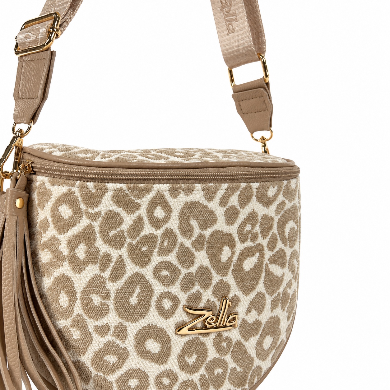 Zellia Női Oldaltáska 21028 Beige-Taupe - Pantera - - Image 4
