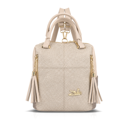 Zellia Női Hátizsák 25180 Beige-Arany - Rimini-Groove -