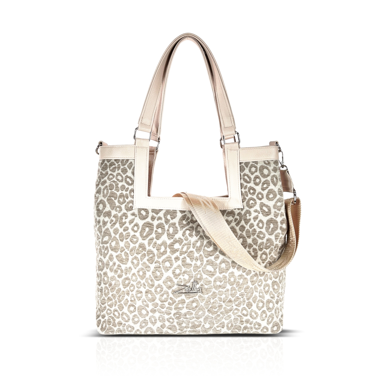 Zellia Női Válltáska 26074 Szürke-Beige - Pantera -