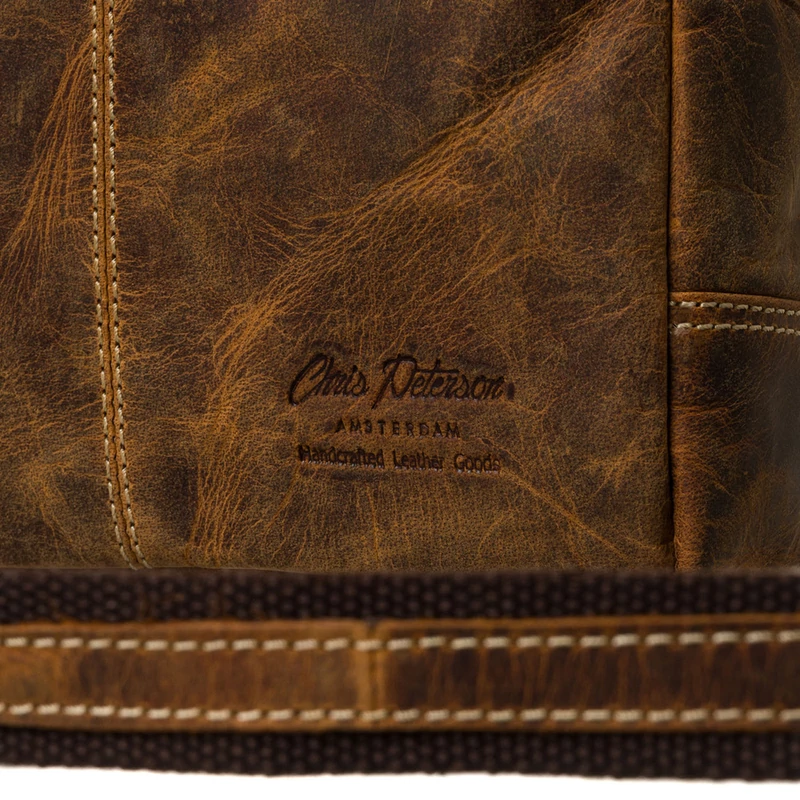 Peterson férfi bőr oldaltáska 4092-TMH-4855 Tan – Barna - Image 7