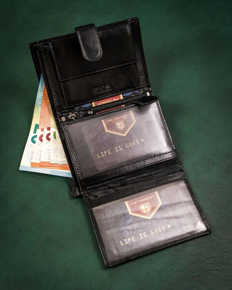 Peterson férfi pénztárca ajándékszett PTN SET-M-N4L-KCS- Fekete - Image 10