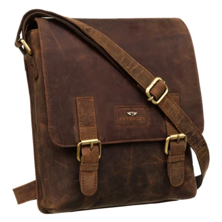 Peterson Férfi Bőr Oldaltáska Ptn 996-B-Nsh-4895 Tan- Barna