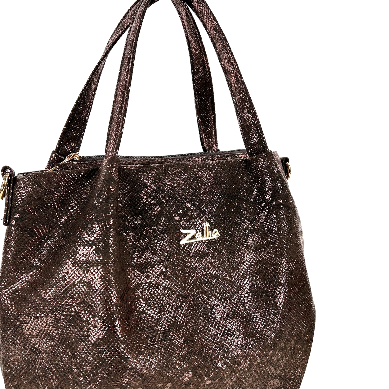 Zellia Női Válltáska Zlb324 Barna - Python - - Image 3