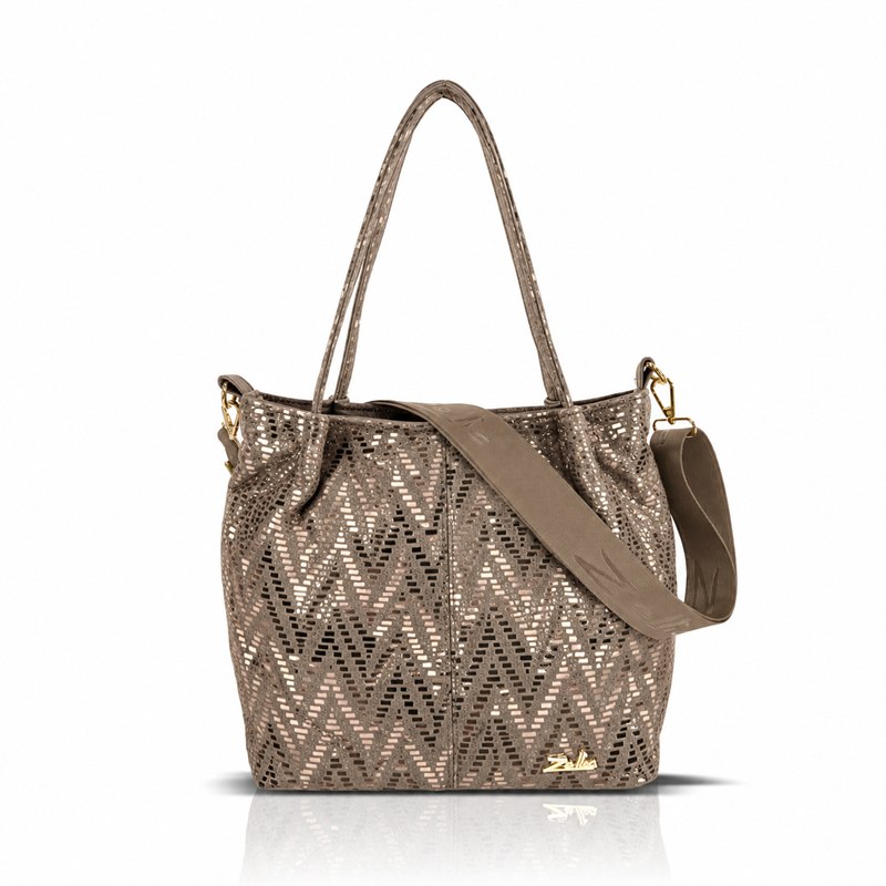 Zellia Női Válltáska Zlb481 Taupe-Arany