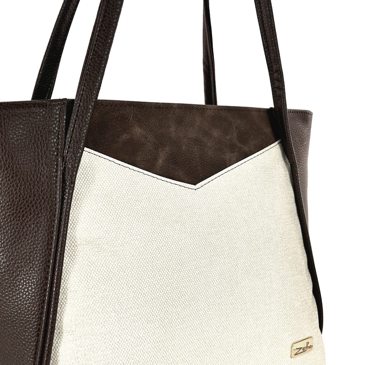 Zellia Női Válltáska ZVN26007 Barna-Beige - Image 3