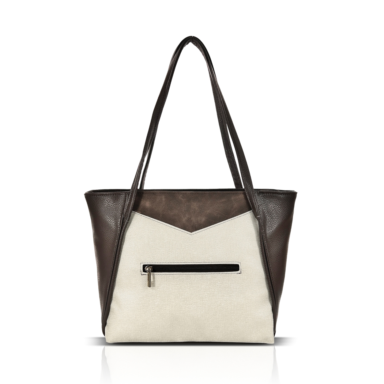 Zellia Női Válltáska ZVN26007 Barna-Beige - Image 4