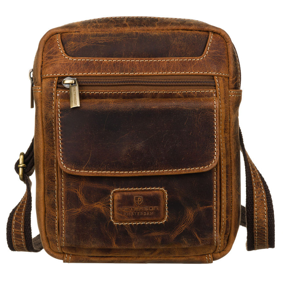 Peterson Férfi Bőr Táska Ptn Pr-99-Tmh-5962 Tan - Világos Barna - Image 2