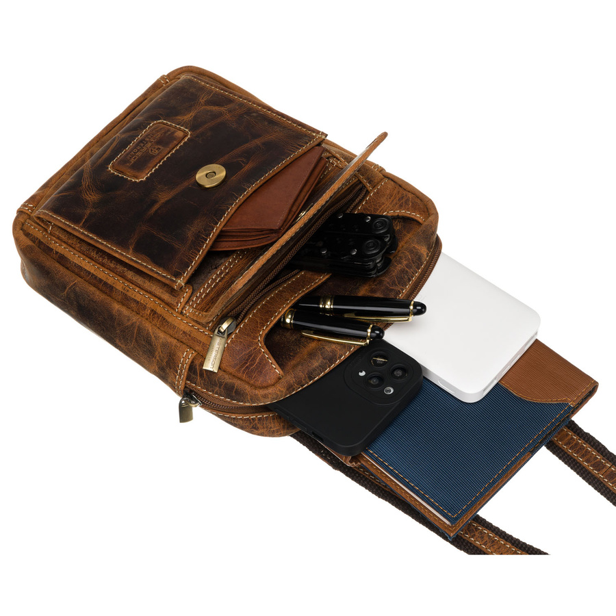 Peterson Férfi Bőr Táska Ptn Pr-99-Tmh-5962 Tan - Világos Barna - Image 8