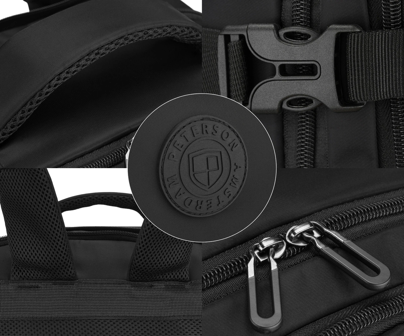 Peterson Utazó Hátizsák -PTN 77719-6075-BLACK-Fekete- 40 X 30 X 15-20 cm - Image 11